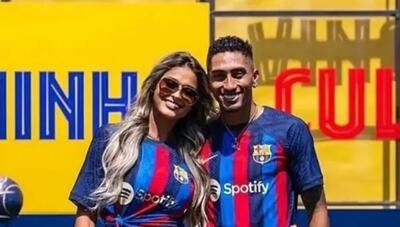 نادیده‌گرفتن آقای گل لالیگا؛ طعنه همسر رافینیا: مگر او بسکتبال بازی می‌کند؟ (+عکس)