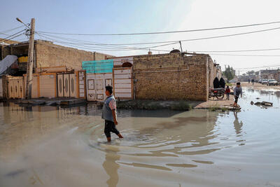  خیابان‌های جزیره هرمز قایق رو شد!