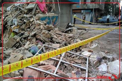 لحظه خروج آخرین نفر از زیر آوار در حادثه ریزش ساختمان در یافت‌آباد