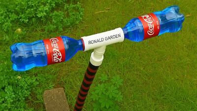  نحوه ساخت منبع آب رایگان با بطری پلاستیکی / انرژی را از آب کاملاً رایگان تولید می کند