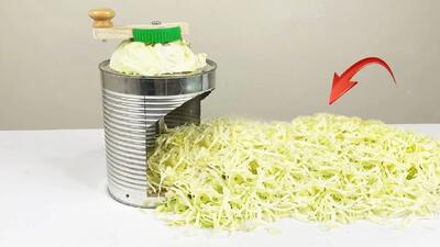  نحوه ساخت رنده با قوطی رب گوجه بدون دخالت دست