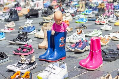 حراج کفش سلبریتی‌های جهان برای کودکان پابرهنه غزه