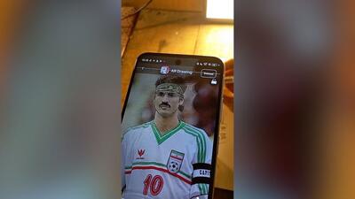 طراحی زیبا از چهره علی دایی، اسطوره فوتبال ایران