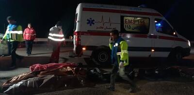  تصاویر جدید از محل حادثه واژگونی اتوبوس در محور نطنز _اصفهان