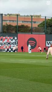 ویدئو: چالش پدری، فران تورس و یامال در تمرین بارسا