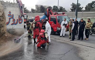 نشت گاز آمونیاک در کارخانه‌ای در بزرگراه بعثت