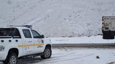  تردد در گردنه برفگیر سربیژن جیرفت بدون زنجیرچرخ امکانپذیر نیست