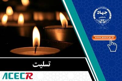  پیام تسلیت دکتر منتظری به مشاور رئیس جهاددانشگاهی