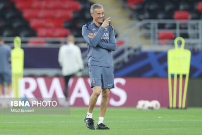  تمرین تیم فوتبال پاریس سن ژرمن پیش از فینال جام بین قاره ای