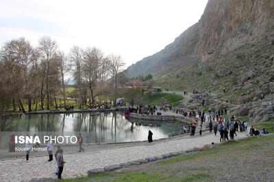  چشمه باستانی بیستون دوباره پرآب شد
