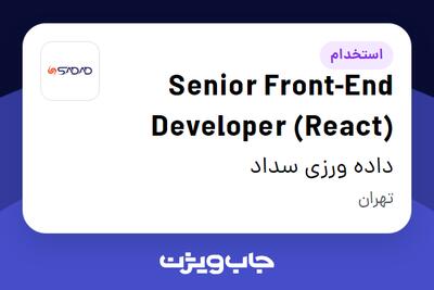  استخدام Senior Front-End Developer (React) در داده ورزی سداد