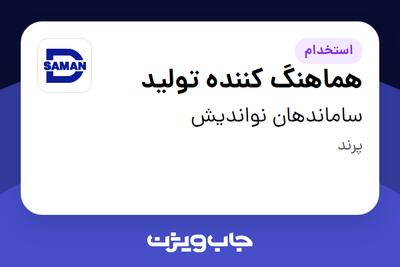  استخدام هماهنگ کننده تولید - آقا در ساماندهان نواندیش