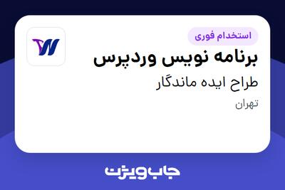  استخدام برنامه نویس وردپرس در طراح ایده ماندگار