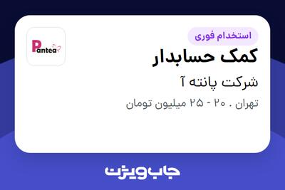  استخدام کمک حسابدار - خانم در شرکت پانته آ