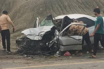 تصادف در جاده بشاگرد - میناب با یک کشته