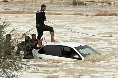  سیلاب در پارسیان خودرو و احشام را برد