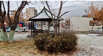  بارش برف در روزهای پایانی پاییز در ماکو و بازرگان