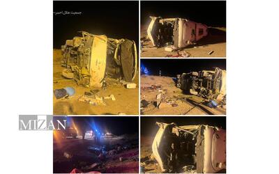 واژگونی اتوبوس در محور نطنز - اصفهان؛ ۱۳ نفر جان باختند
