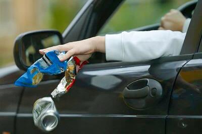 نه به پرتاب زباله از خودرو!