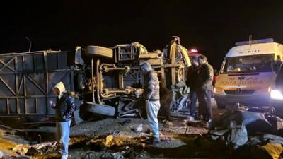 اعلام اسامی 13 مصدوم حادثه اتوبوس در آزادراه شرق اصفهان