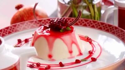 پاناکوتای وانیلی با سس انار دسر شب یلدای امسال + فیلم