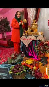  عکسی از بهنوش بختیاری در کنار سفره یلدا!