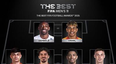 ترکیب منتخب فیفا در سال ۲۰۲۵ اعلام شد؛ غیبت رافینیا و برنده کفش طلا