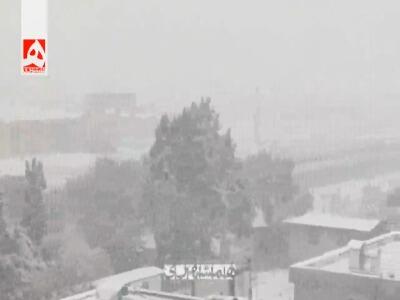  شدت بارش برف پاییزی در فریمان خراسان رضوی