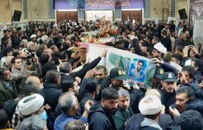  پیکر 4 شهید حادثه تروریستی در بم تشییع شد