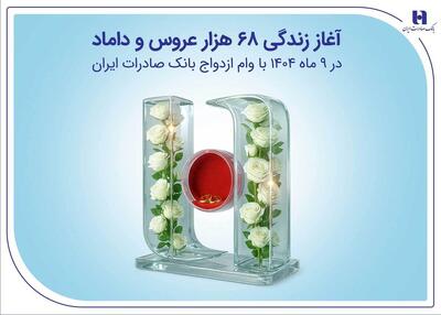  آغاز زندگی ۶۸ هزار عروس و داماد در ۹ ماه ۱۴۰۴ با وام ازدواج بانک صادرات ایران