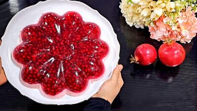  طرز تهیه دسر بیسکویت و انار / دسر آسان یلدایی