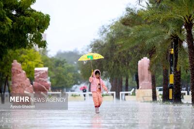 تصاویر: باران پائیزی جزیره کیش