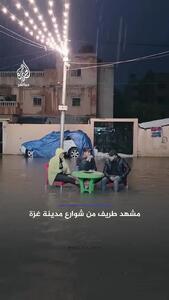 صحنه جالب در خیابان‌های غزه