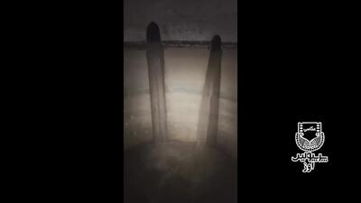 تصاویری از آبگیری آب‌انبارهای اوز در جنوب فارس پس از بارش باران