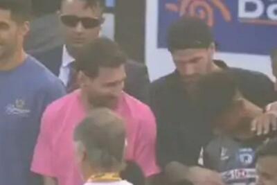 عکس؛ ستاره آرژانتینی در هند هم محافظ شخصی مسی بود!