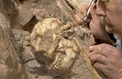 خویشاوند ۳ میلیون سالۀ انسان از دل سنگ بیرون آمد | عکس