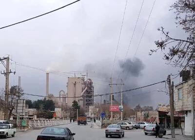  آتش سوزی در بخشی از کارخانه سیمان دورود