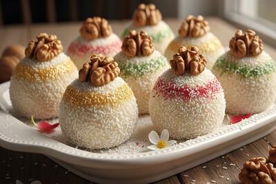 آموزش شیرینی پزی /  طرز تهیه باسلوق گردویی خانگی به ۳ روش بازاری مخصوص یلدا