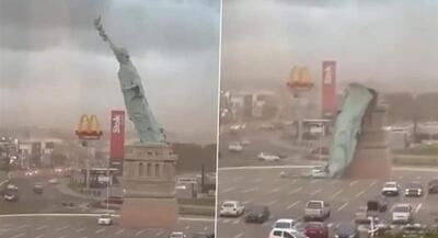 سقوط ماکت مجسه آزادی در برزیل | جهان نیوز