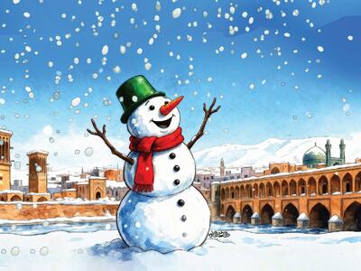 بوران شادی  در کویر ایران