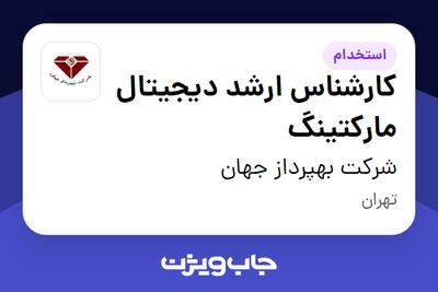  استخدام کارشناس ارشد دیجیتال مارکتینگ در شرکت بهپرداز جهان