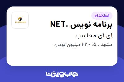 استخدام برنامه نویس .NET در اِی آی محاسب