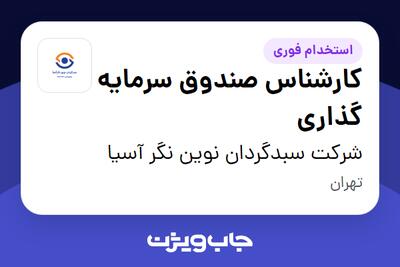  استخدام کارشناس صندوق سرمایه گذاری در شرکت سبدگردان نوین نگر آسیا