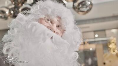 بابانوئل ناشناس لیگ برتر؛ هالند با ریش سفید هم لو رفت! +تصاویر