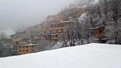  فیلم بارش زیبای برف در ماسوله گیلان