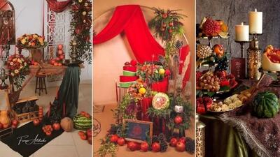چیدمان میز شب یلدا به سبک شیک و مدرن / ایده های جذاب و خیره‌ کننده