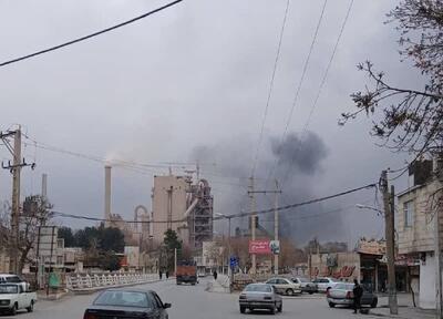 آتش‌سوزی شدید در کارخانه سیمان دورود - سلام نو