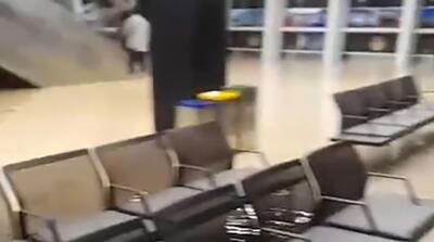  تصاویر عجیب؛ سیل فرودگاه کیش را با خود برد