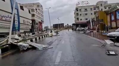 تصاویر آخرالزمانی از ویرانی شبانه قشم