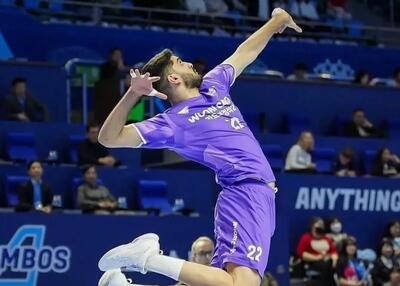 لژیونر ایرانی فقط خودش به تنهایی یک ست گرفت